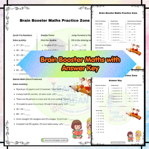 Grade 3 Brain Booster Maths - Market Math Word Problems with Answer Key