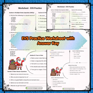 Grade 3 EVS Practice Worksheet with Answer Key - Printable PDF