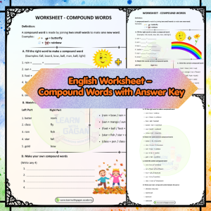 Grade 2 English Worksheet - Compound Words with Answer Key | Printable PDF