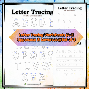 Nursery - Letter Tracing Worksheets (A–Z Uppercase & Lowercase) | Fun Handwriting Practice for Early Learners