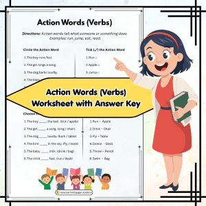 Grade 2 Action Words (Verbs) Worksheet with Answer Key | English Grammar Practice