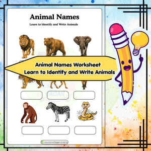 Animal Names Worksheet – Learn to Identify and Write Animals