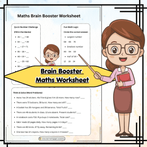 Grade 2 Brain Booster Maths Worksheet - Fun Challenge to Build Speed, Logic & Problem-Solving Skills