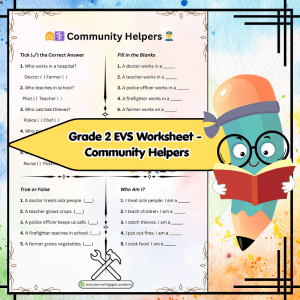 Grade 2 EVS Worksheet – Community Helpers | Printable PDF for Early Learning