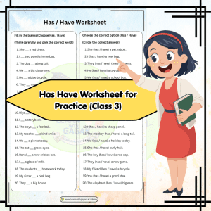 Grade 3 Has Have Worksheet | English Grammar Practice (Printable PDF)