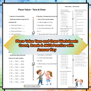 Grade 2 Place Value Tens and Ones Worksheet | Count, Break & MCQ Practice with Answer Key
