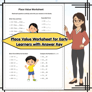 Grade 2 Place Value Worksheet with Answer Key | Tens and Ones, Expanded Form & Number Comparison
