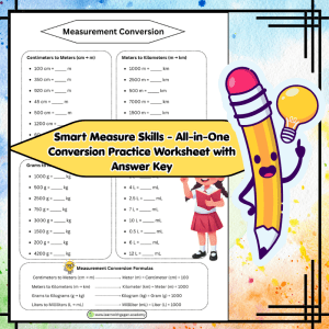 Grade 2 Smart Measure Skills – All-in-One Conversion Practice Worksheet with Answer Key