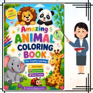 Amazing Animal Coloring Book for Creative Learning | Cute Printable Animal Coloring Pages Pack of 5