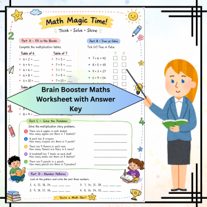 Brain Booster Maths Worksheet with Answer Key | Grade 3 Multiplication Practice Pack
