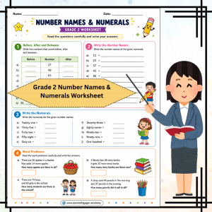 Grade 2 Number Names & Numerals Worksheet | Fun Math Practice Pack